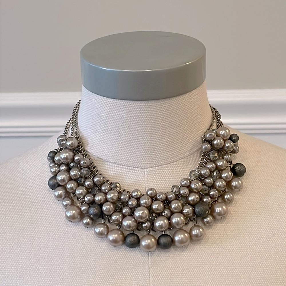 LOFT Grey and Champagne Necklace
